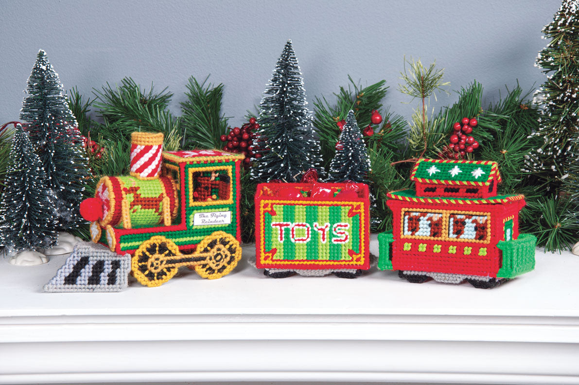 Christmas Train Plastic Canvas Kit