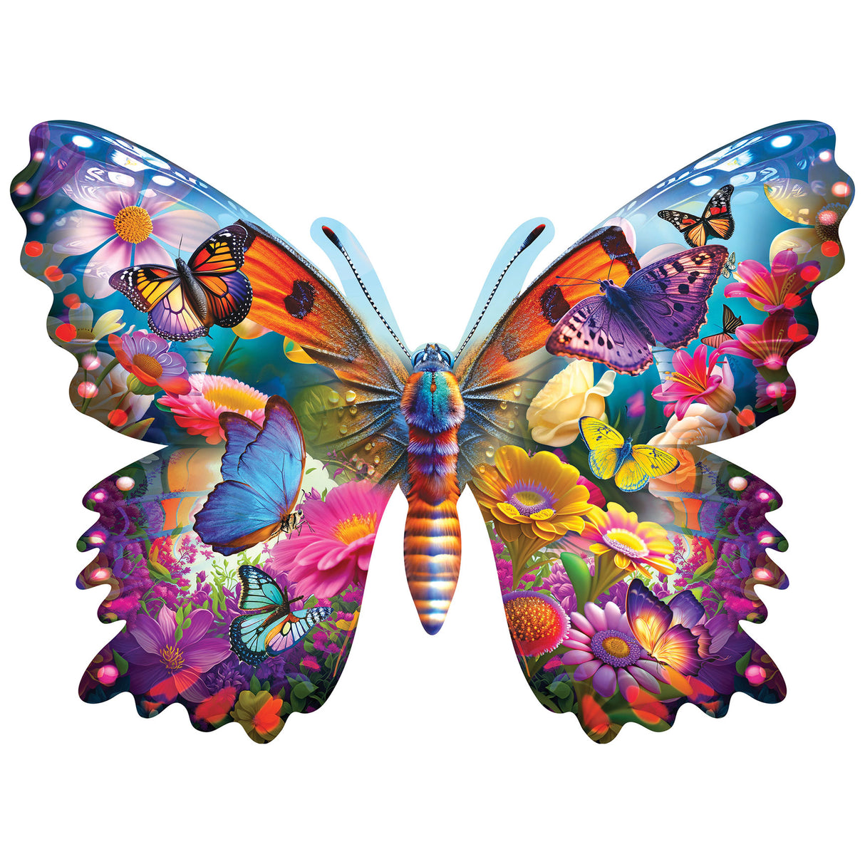 Beautiful Butterfly Shaped Jigsaw Puzzle