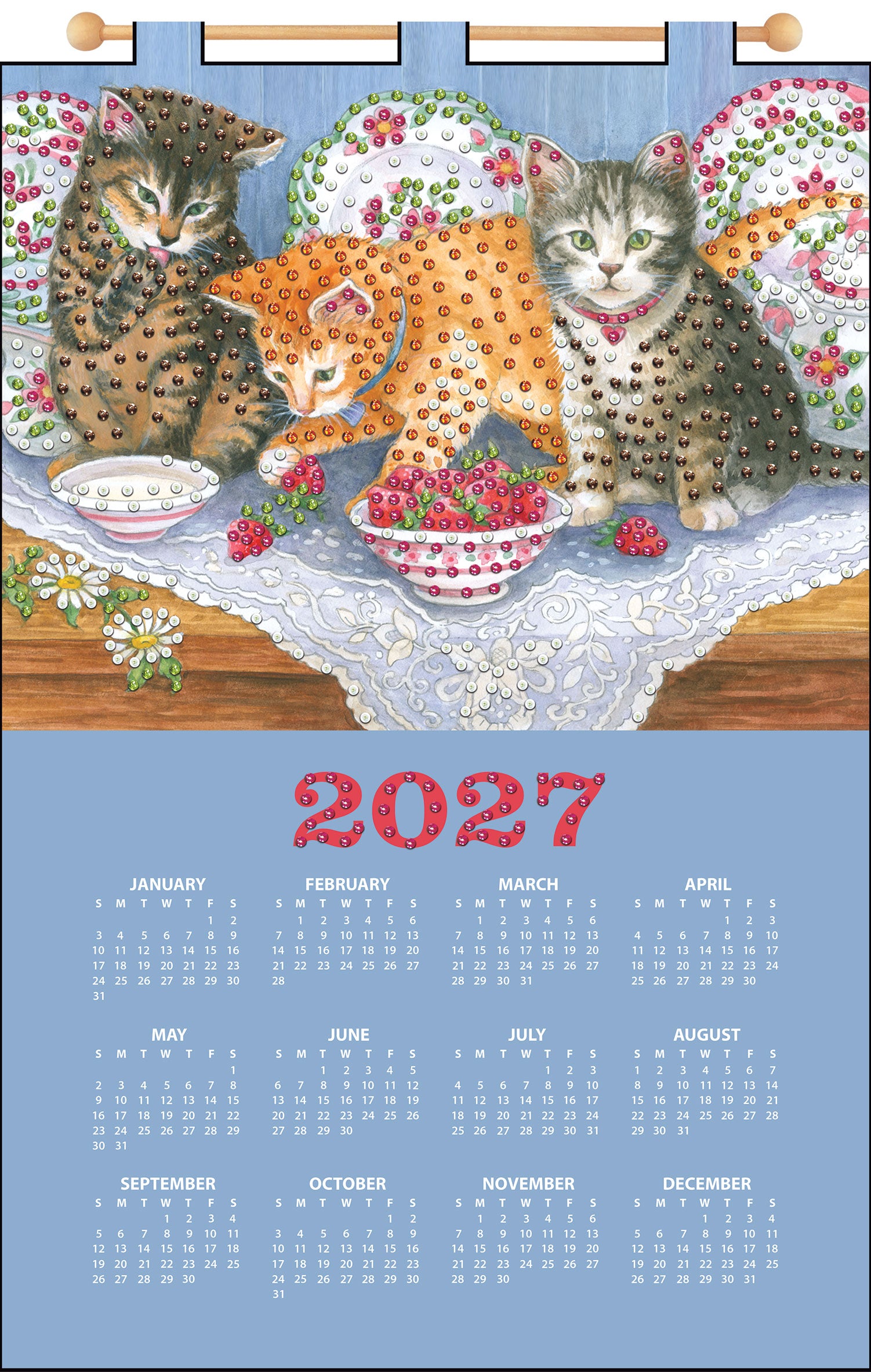 Cats & Berries 2027 Felt Sequin Calendar – Mary Maxim