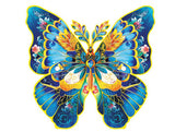 Morpho Helena Butterfly Wooden Jigsaw Puzzle