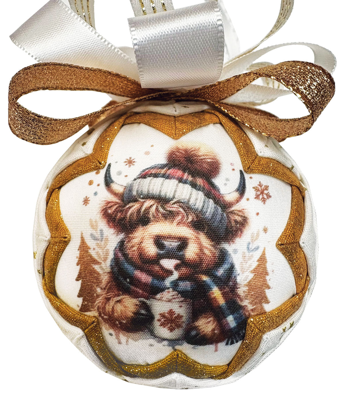 Highland Cow Quilted Ornament Kit
