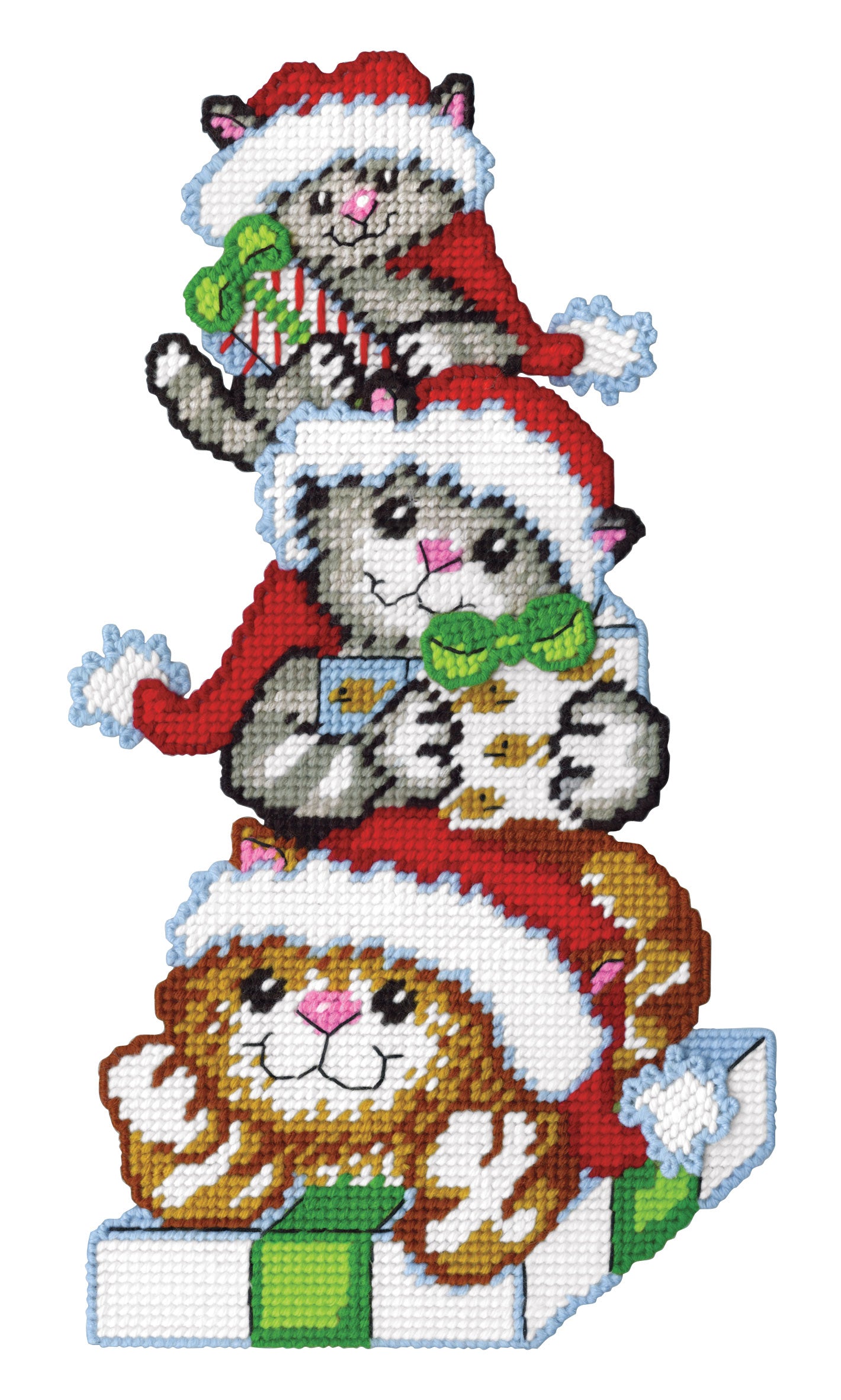 Christmas Cats Plastic Canvas Wall Hanging – Mary Maxim