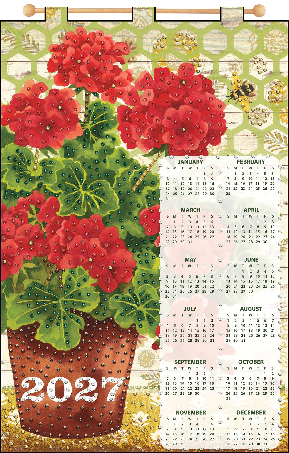 Geranium 2027 Felt Sequin Calendar