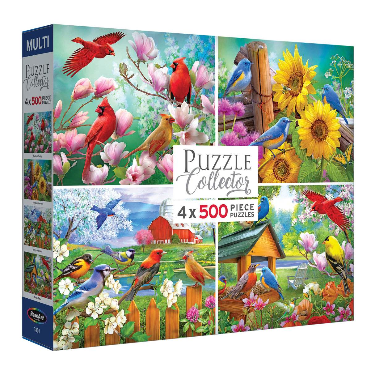 4 in 1 Songbirds Jigsaw Puzzles