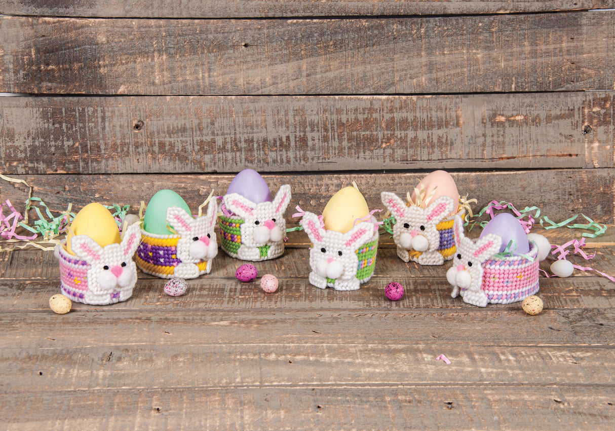 Little Bunnies Plastic Canvas Baskets