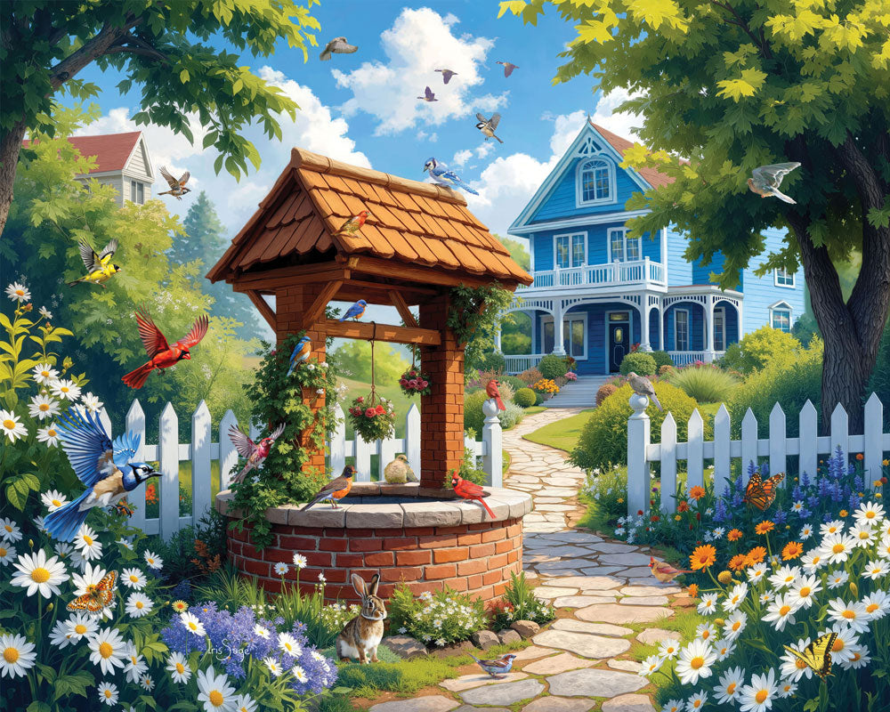 Wishing Well Garden Jigsaw Puzzle
