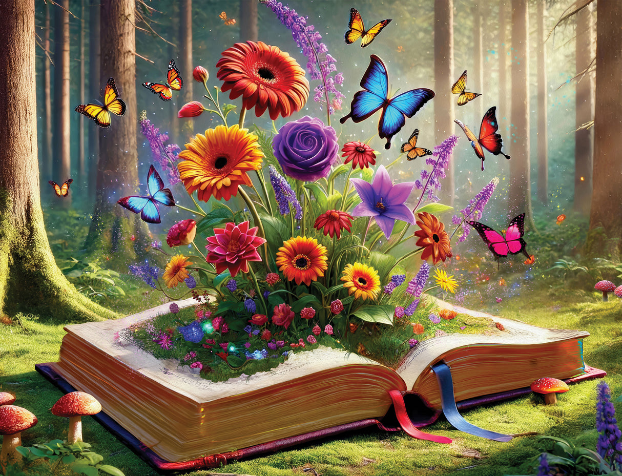 Rompecabezas de libros que cobran vida