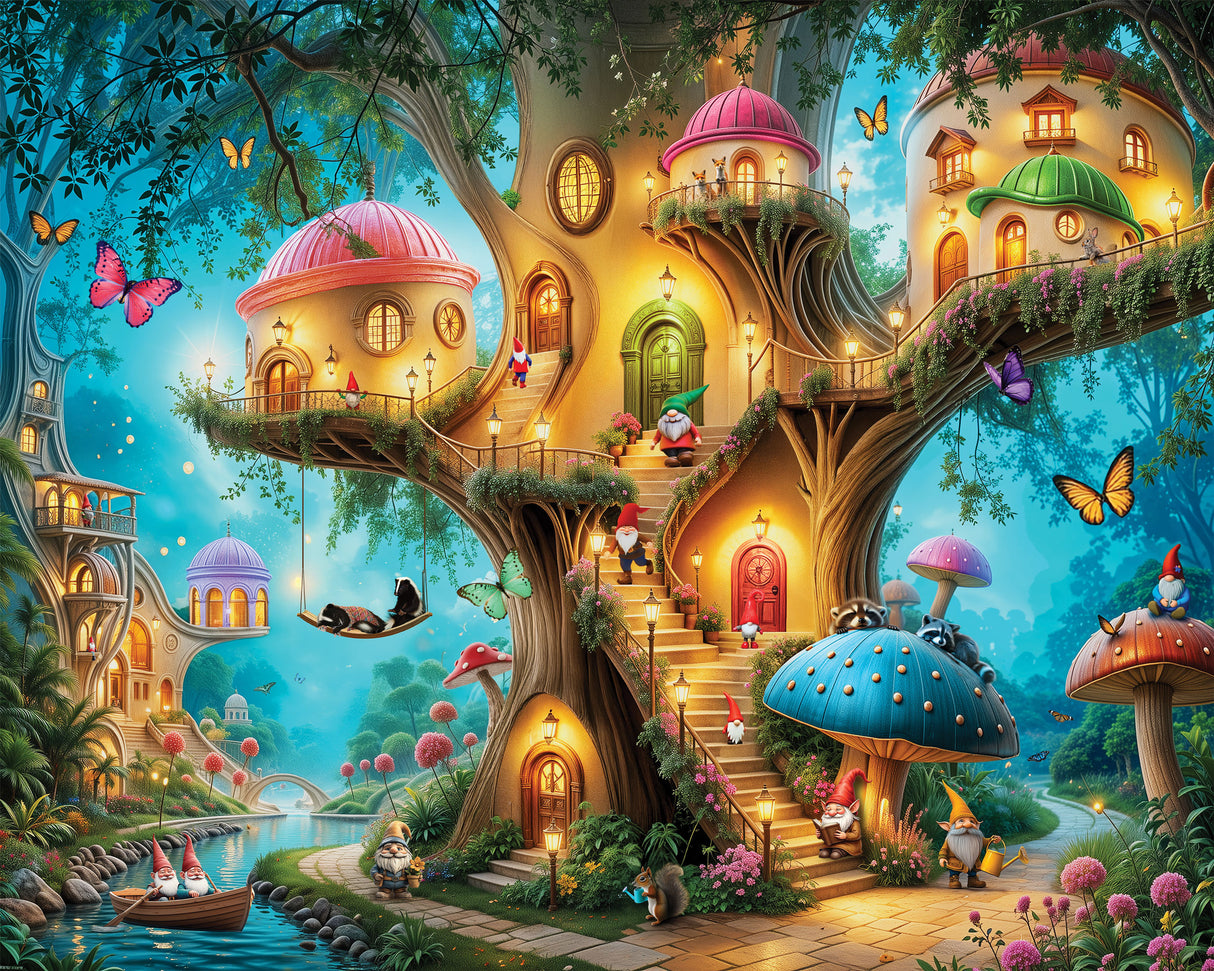 Gnome Tree Village Jigsaw Puzzle
