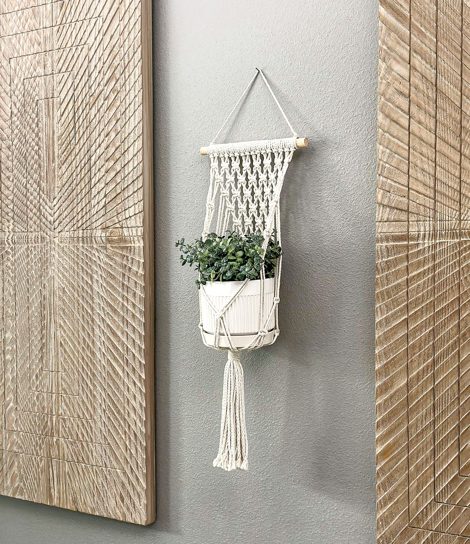 macrame hammock plant hanger Hammock Macrame Plant Hanger