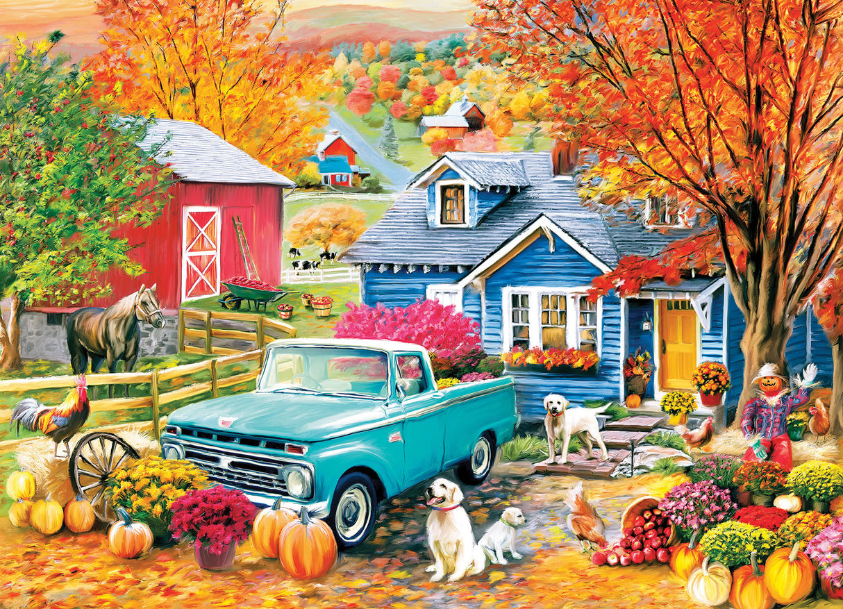 Autumn Hill Cottage Jigsaw Puzzle
