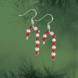 Candy Canes Crystal Earring Set