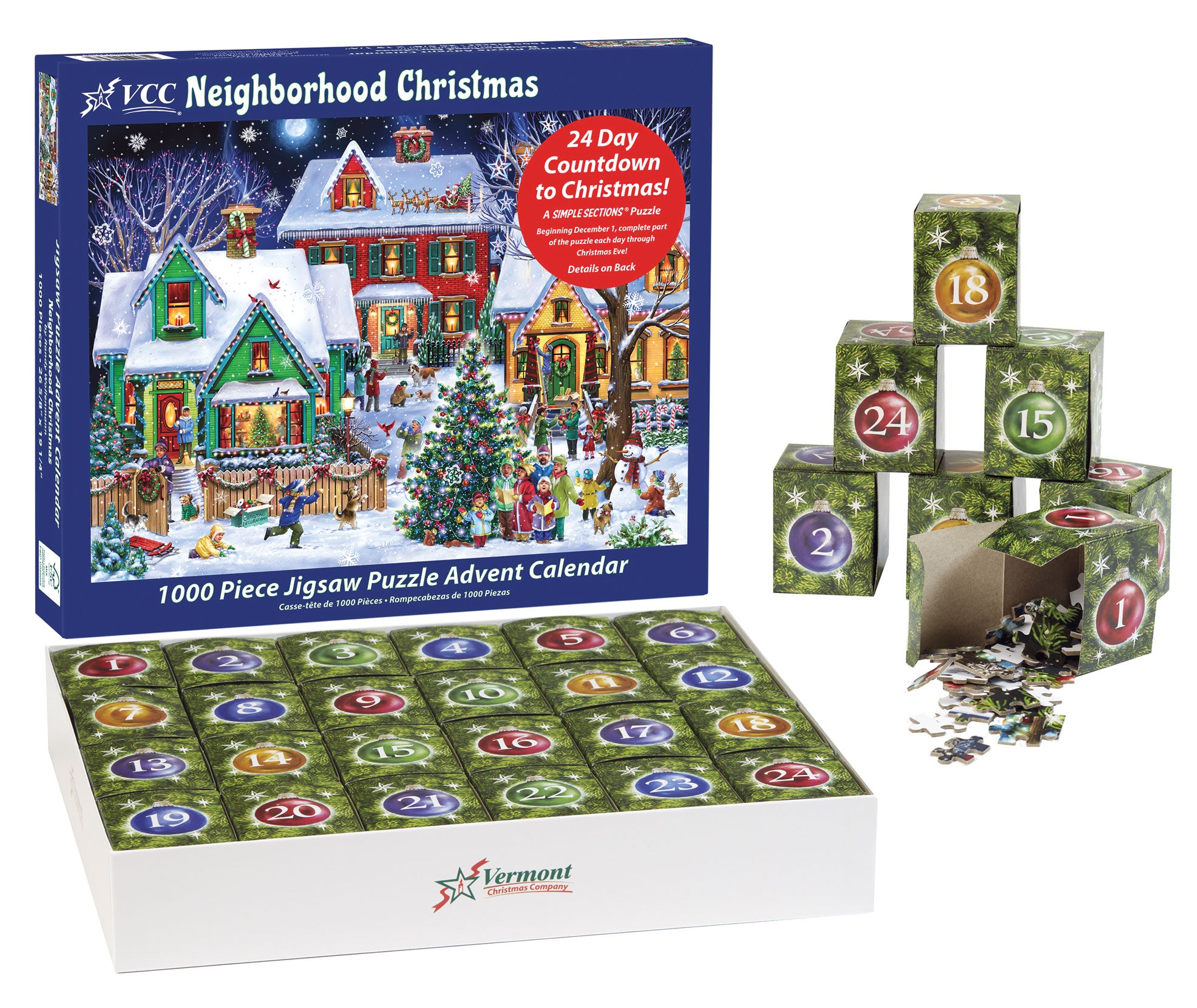 Neighborhood Christmas Jigsaw Puzzle Advent Calendar – Mary Maxim