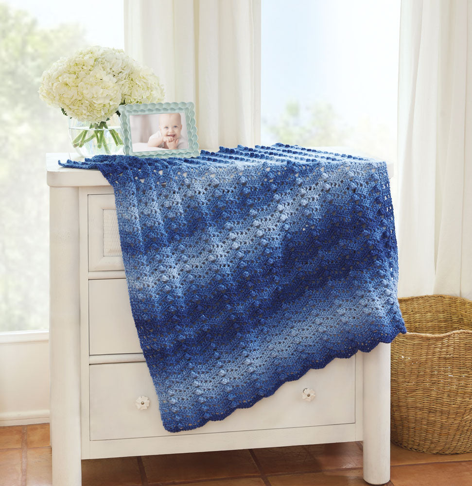 Bobble Wave Baby Crochet Blanket – Mary Maxim