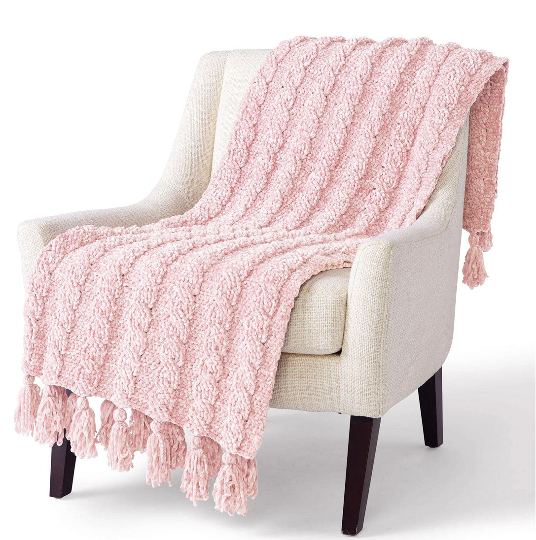 Velvet Cable Crochet Blanket