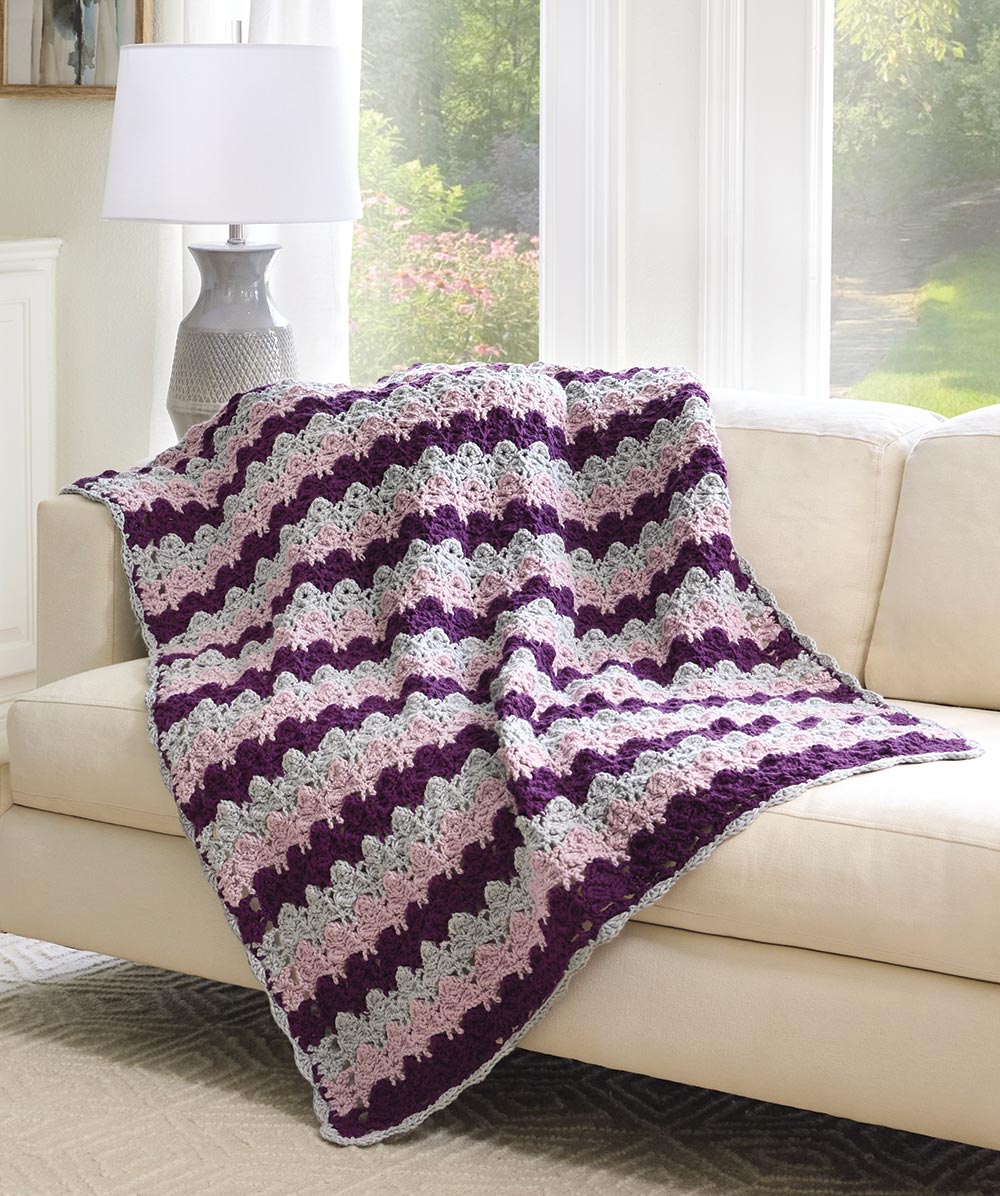 Blooming Waves Afghan