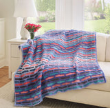 Ombre Waves Knit Blanket
