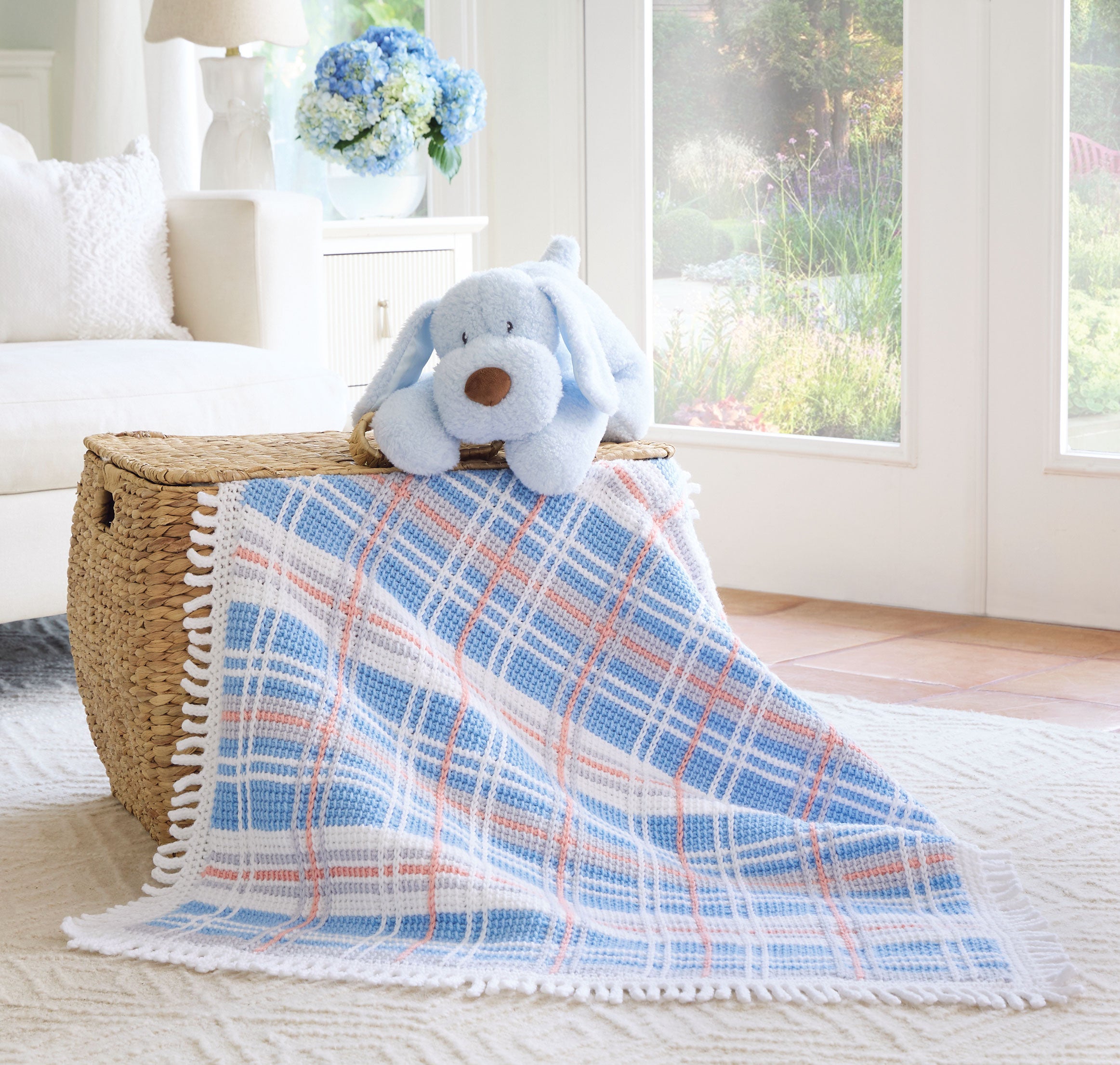 Plaid Baby Crochet Blanket – Mary Maxim