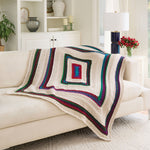 Diamond Lattice Crochet Throw