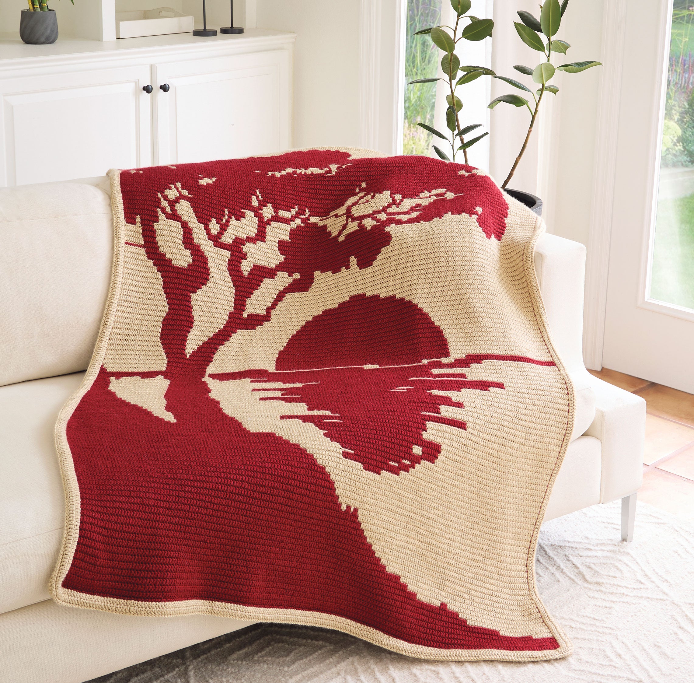 Sunrise Sunset Crochet Blanket – Mary Maxim