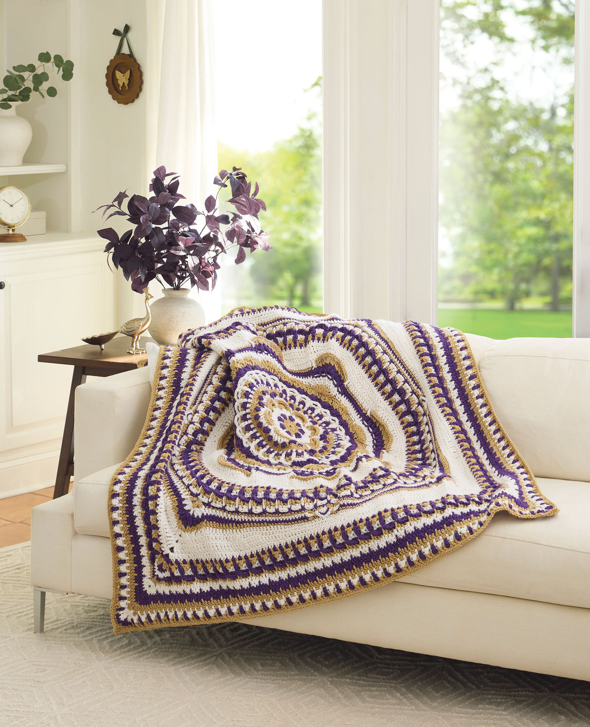 Purple/Topaz Sparkle Mandala Blanket