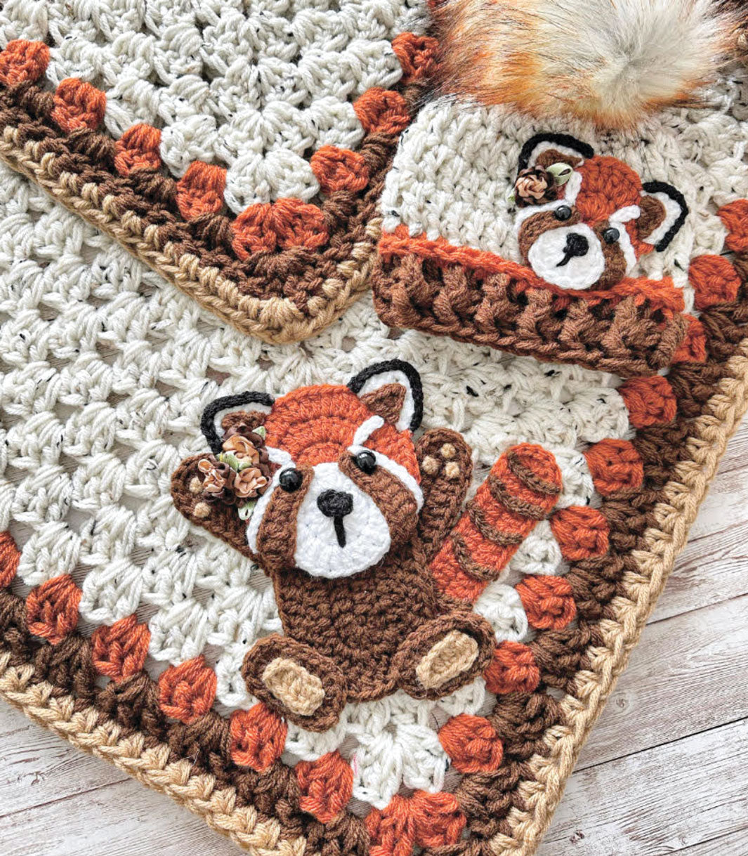 Puddles The Red Panda Blanket & Hat – Mary Maxim