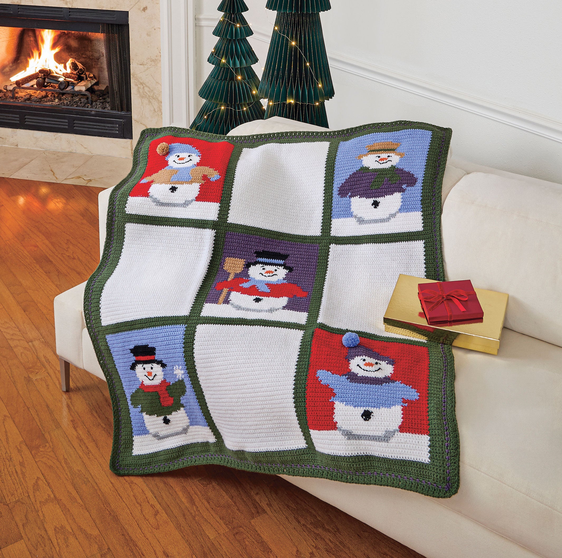 ま*る様 HOLIDAY SUPER FINE ALL IN ONE Snow Many Smiles Blanket – Mary Maxim
