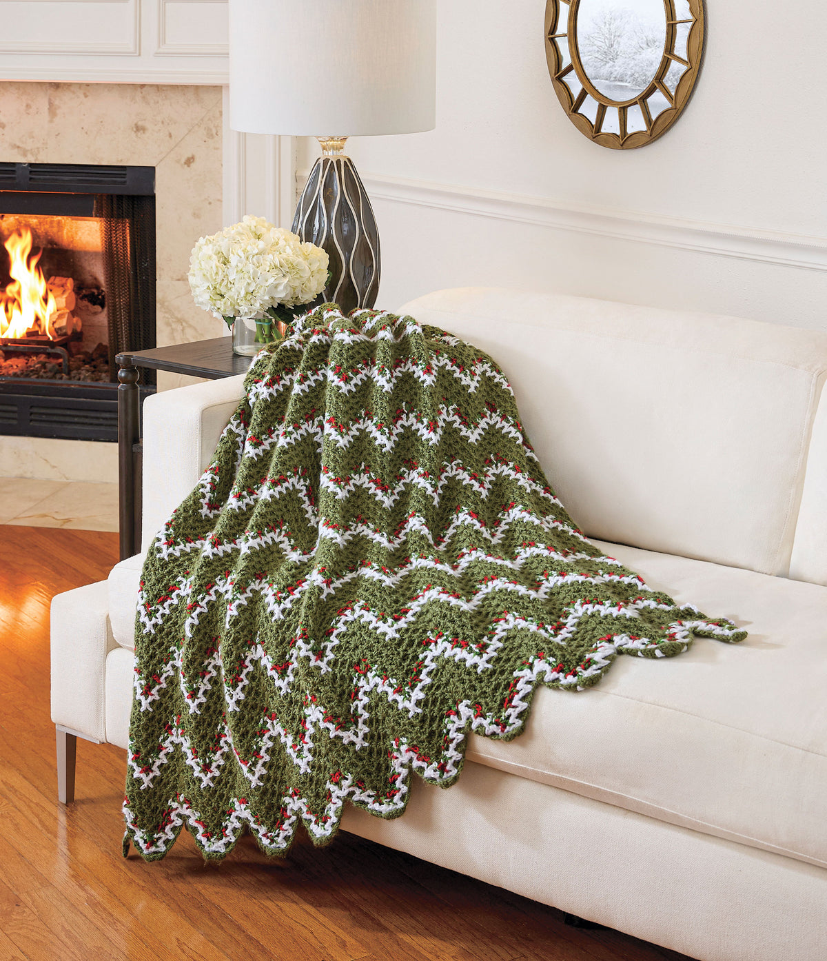 Stone Ripple Throw Holly Berry Ripple Throw – Mary Maxim