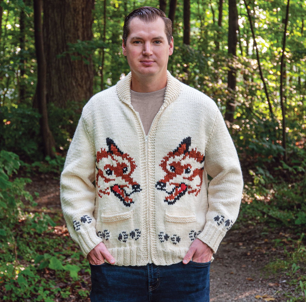 Wool Wolf Cardigan | Project Hail Mary Fox Sweater