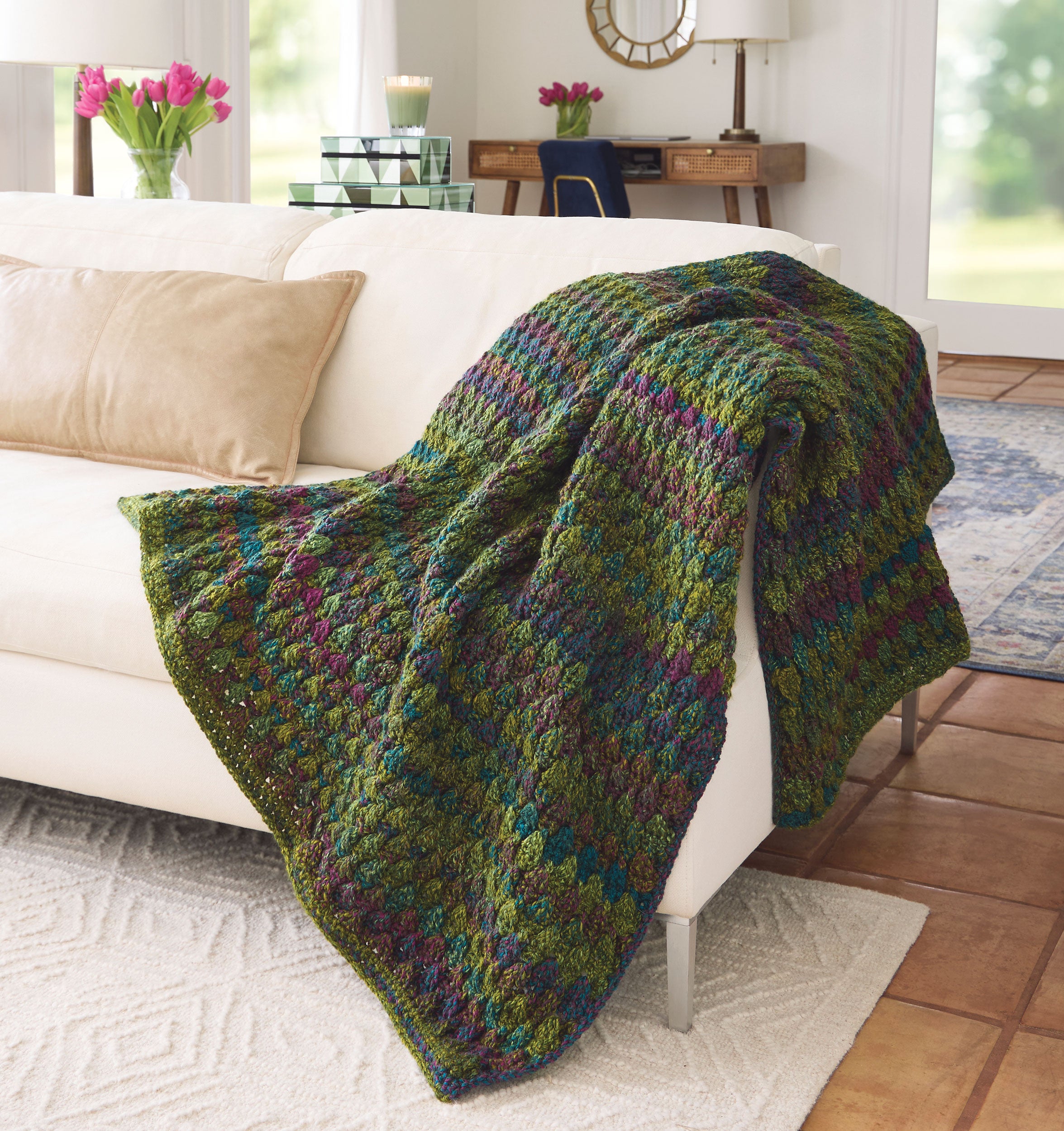 Marvelously Twisted Granny Crochet Blanket – Mary Maxim