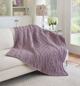 Columnist Cable Crochet Blanket