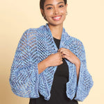 Open Chevron Knit Shawl