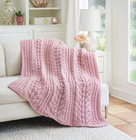 Rosebud Eyelet Knit Blanket