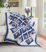 Blue Water Lily Crochet Afghan