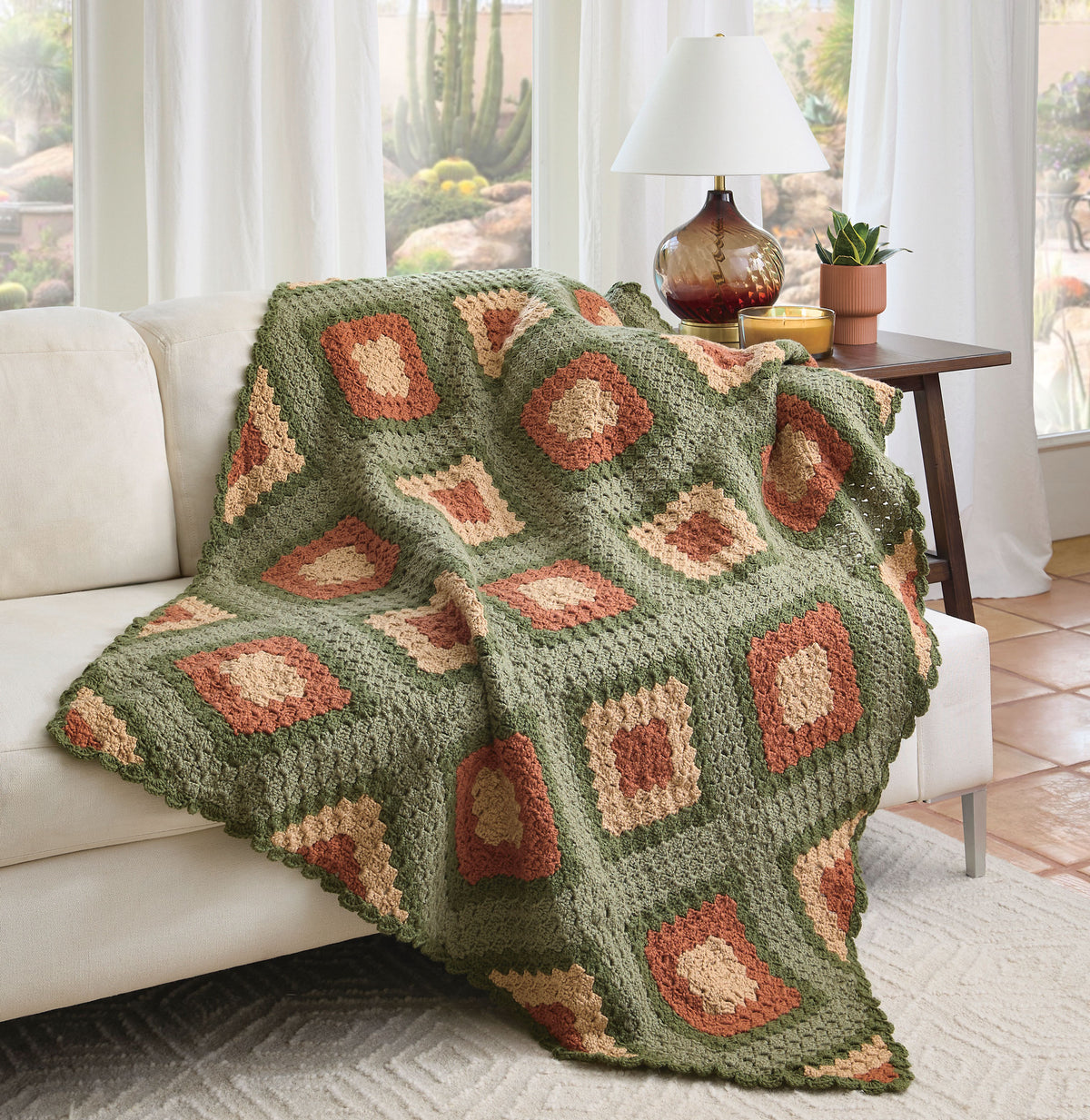 C2C Diamonds Crochet Blanket