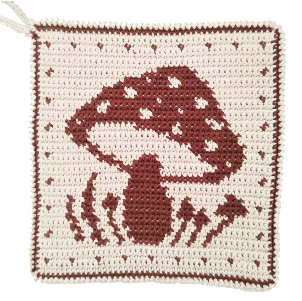 Tapestry Mushroom Pot Holder – Mary Maxim