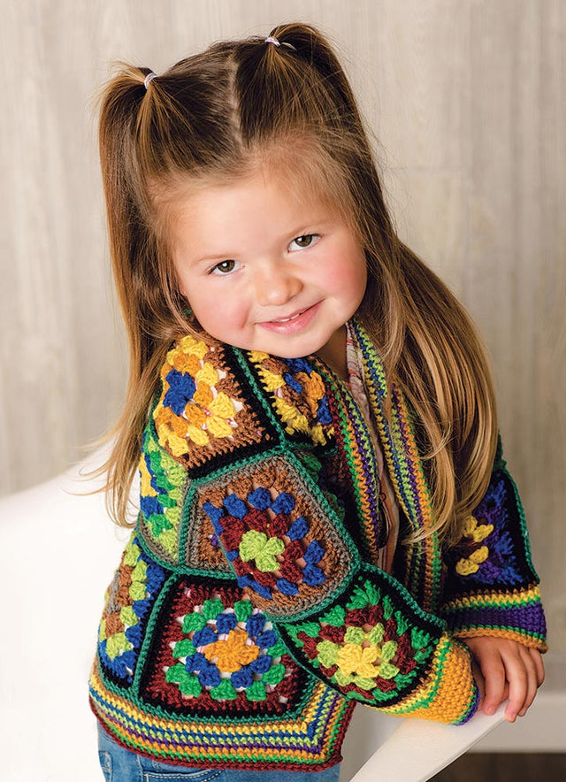 Kids Granny Square Cardigan Simple Granny Square Cardigan Crochet