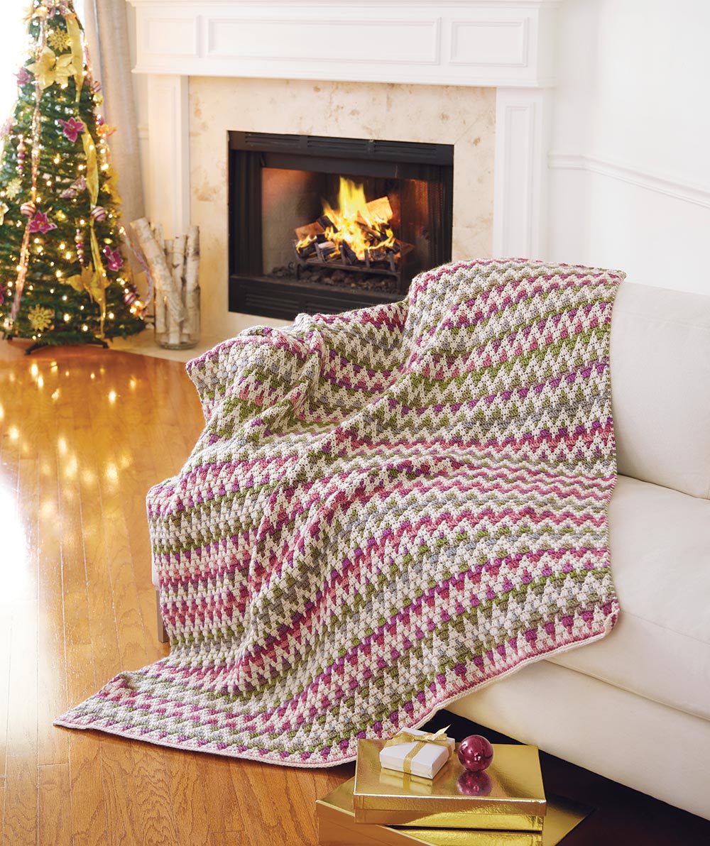 Mosaic Waves Afghan Pattern – Mary Maxim