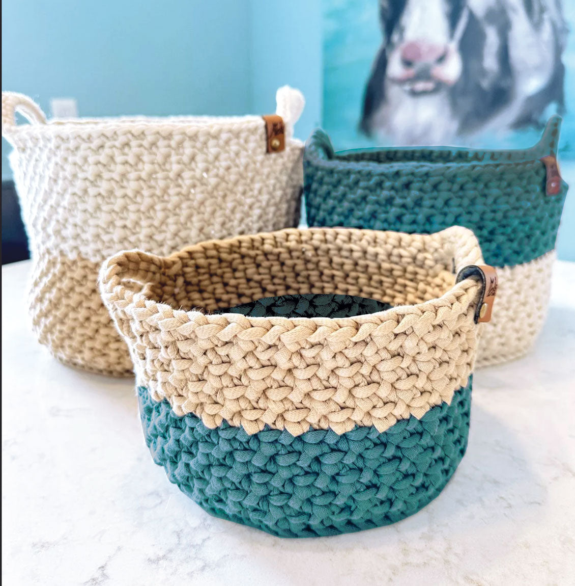 Two-Toned Nesting Baskets – Mary Maxim