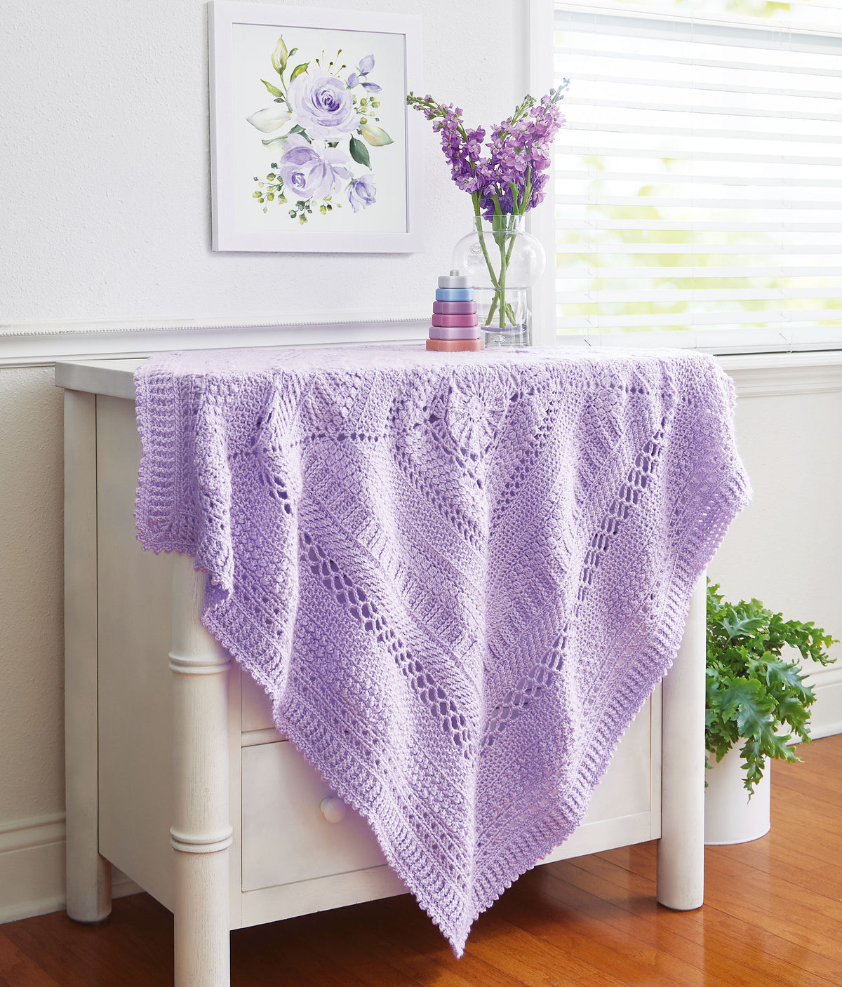 Lilac Love Crochet Baby Blanket