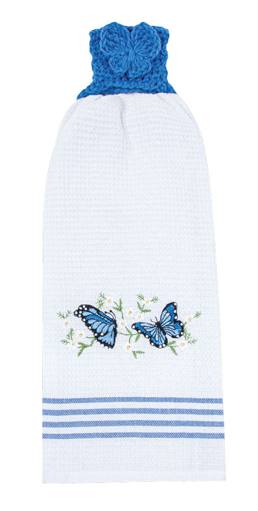Blue Butterfly Towel & Topper