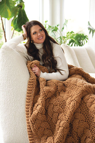 Cozy Cottage Cabled Throw