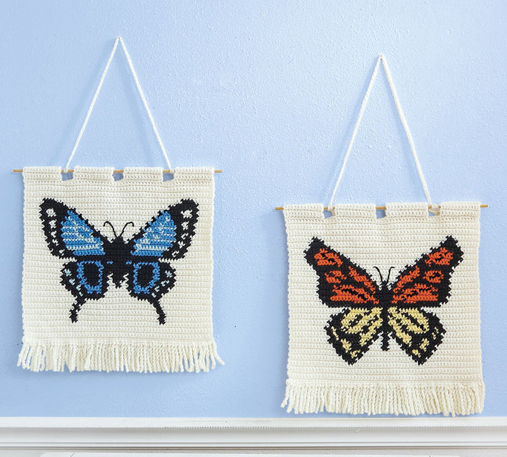 Pair of Butterfly Wall Hangings