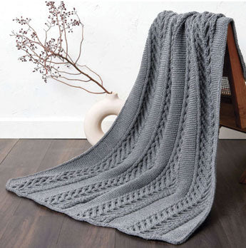 Ascending Braid Knit Blanket – Mary Maxim