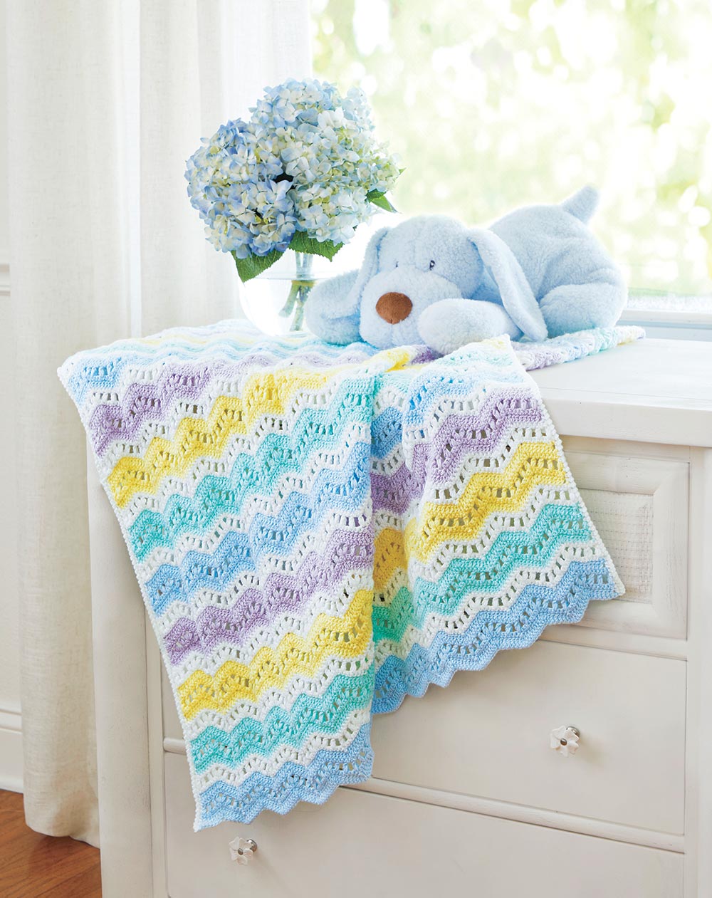 Wave Crochet Baby Blanket Ribbed Ripple Crochet Pattern Free