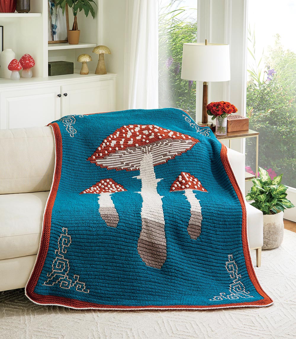 Mushroom Magic Blanket – Mary Maxim