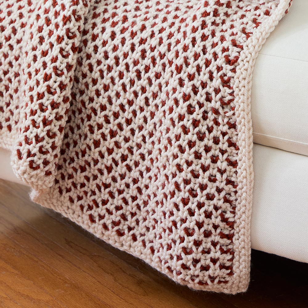 Reversible Dotted Blanket – Mary Maxim