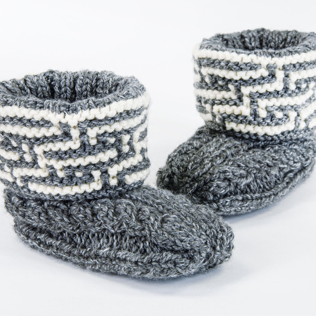 Mosaic Cabled Slippers – Mary Maxim