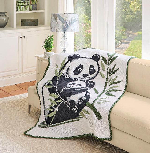 Crochet Tutorial Crochet Panda Blanket Panda Baby Blanket – Mary Maxim