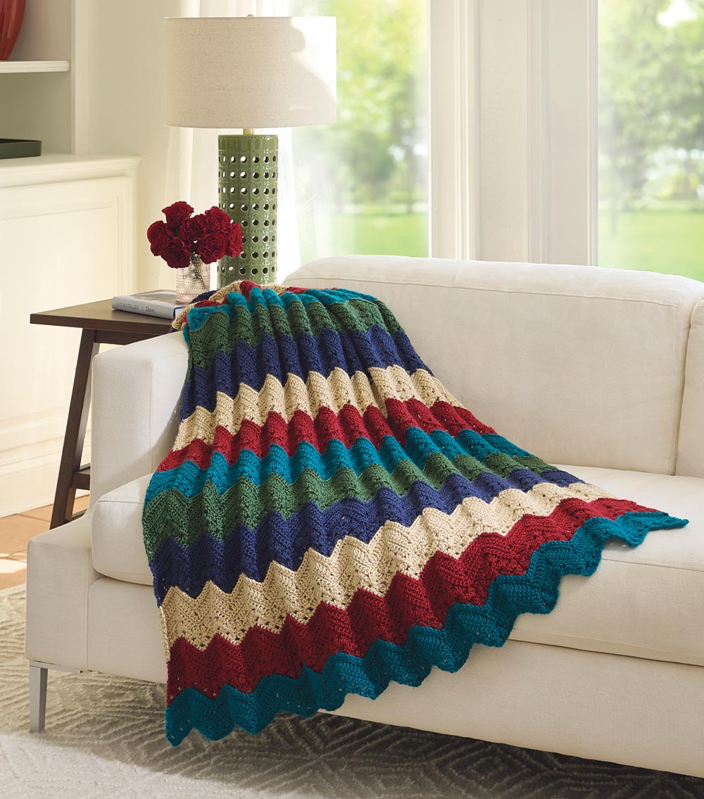 So Soft Ripple Blanket – Mary Maxim