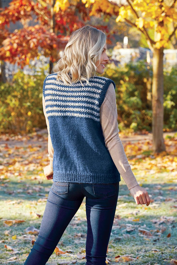 Heathered Vest Pattern – Mary Maxim